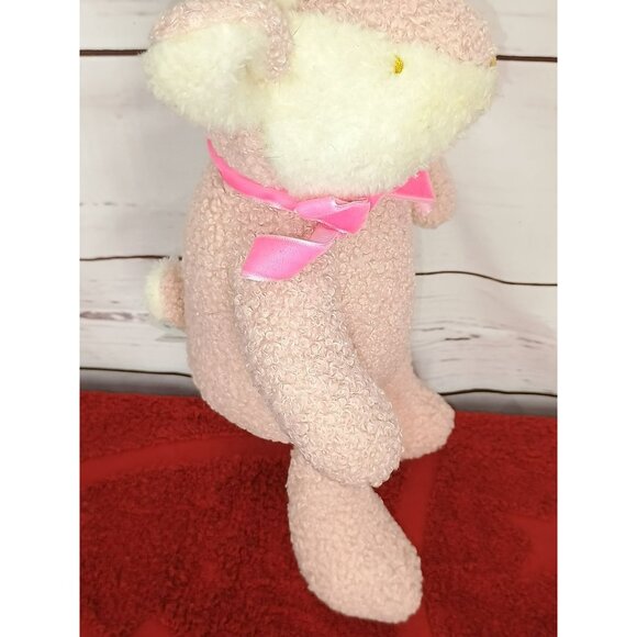 Cloud Island Pink Deer Plush Toy 12" Baby Soft Stuffed Animal With Pink Bow & Cr - Picture 4 of 6